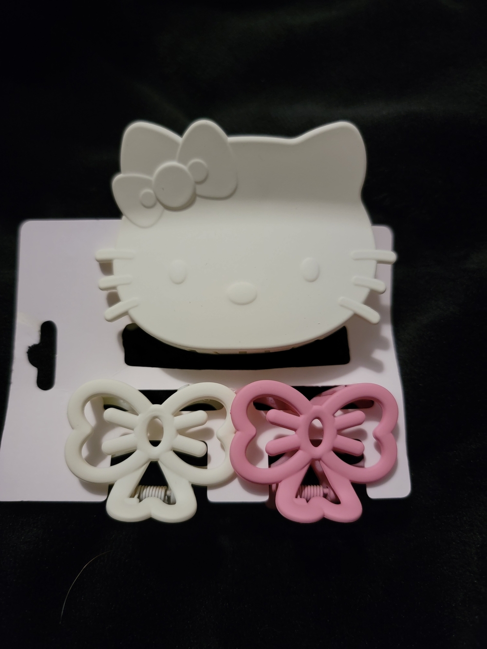Source Unknown White & Pink Kids Bow Clip Set